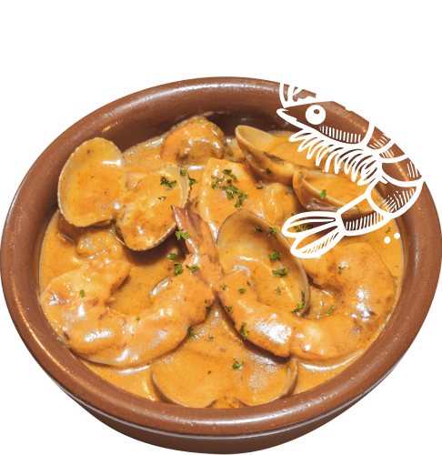 魚介とエビのクリーム煮